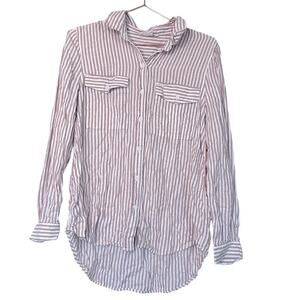 BeachLunchLounge Stripe Button Down Shirt size small